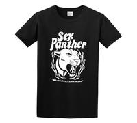 Distressed Sex Panther Image Schwarz Herren T-Shirt Funny Top Tee Graphic Mens Short-Sleeve Black 3XL