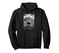 Distressed Shark Selfie at Pyramids Funny Vintage UFO Alien Sweat à Capuche