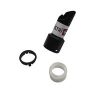 Distri+ - Embout de Flexible côté Tube à Clipser diamètre 32mm avec Clip + Bague Compatible pour aspirateur Numatic, Tennant...