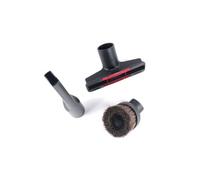 Distri+ - Lot de 1 suceur long plat + 1 brosse ronde en crin de cheval + 1 suceur triangulaire pour aspirateur allant sur des t -