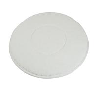 Distri+ - Pad/disque de nettoyage universel pour monobrosse ou autolaveuse en microfibre polyester - ø 406 mm - blanc