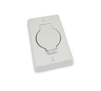 Distri+ - Prise d'aspiration centralisée Couvercle carré 9x9cm - Blanc Prise d'aspiration centralisée rectangulaire R-Vex avec Couvercle Rond ø 36 mm