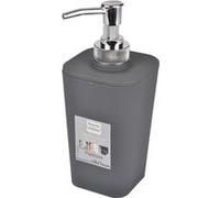 douceur d'intérieur, Distributeur Savon (7.3 x 7.3 x 18 cm) Vitamine Anthracite, Plastique Soft Touch
