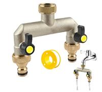 Distributeur 3 Voies avec 3 Connecteurs: 3 Voies Séparateur de Tuyau Répartiteur Adaptateur Séparateur de Tuyau à 3 Voies pour L'irrigation du Jardin 3/4'' Connecteur Cuisine Machine a Laver (2 Voies)
