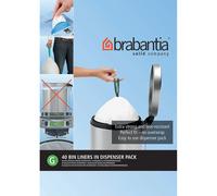 Distributeur 40 sacs poubelles 30 l blanc Code G plastique 0.10x41.70 cm