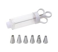 Distributeur 5 douilles pour crème dessert petit modèle | Injecteur de remplissage de cupcake avec 5 buses, outil de pâtisserie de cuisine pour décoration de gâteaux et biscuits