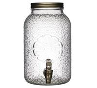 Distributeur à boisson 3,8L en verre décor citron avec robinet