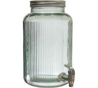 Distributeur à boisson 5L en verre bleuté avec robinet - - ALTOBUY Bleu