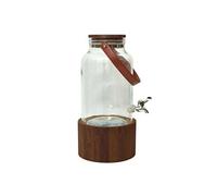Distributeur à Boisson en Verre Support Bois 6L avec Robinet - PILOA -