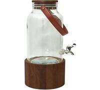 Distributeur à Boisson en Verre Support Bois 6L avec Robinet - PILOA - ALTOBUY