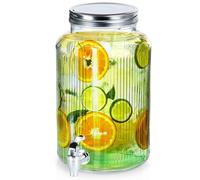 Distributeur à boissons en verre 5,5L avec robinet design cuisine moderne