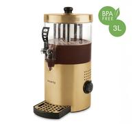 H. Koenig Distributeur de chocolat chaud SHK804 1200W cuve amovible 3L thermostat réglable Doré