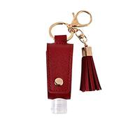 Distributeur à main portable en cuir synthétique pour trousse, porte-clés, distributeur de savon, bouteilles à main Outdoo 30 ml