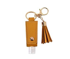 Distributeur à main portable en cuir synthétique pour trousse, porte-clés, distributeur de savon, bouteilles à main Outdoo 30 ml