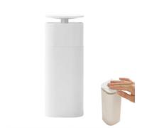 Distributeur à pompe à pression, flacon vide rechargeable, distributeur de savon pour les mains, lotion vide pour savon vaisselle, gel douche, organisation de comptoir (blanc, 500 ml)