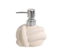 Distributeur à Pompe Distributeur de Savon comptoir for Salle Bain, Flacon à Pompe Rechargeable Indispensables pour la Salle de Bain(White)