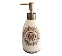 Distributeur À Savon Cuisine 450 ML Flacon Pompe Vide Céramique Vintage | Distributeur Savon Mains Cuisine Déco Salle de Bain Pour maison cuisine douche évier shampooing lotion gel UN