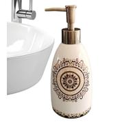 Distributeur À Savon Cuisine Contenant céramique esthétique Vintage 450 ML | Distributeur Savon Mains Cuisine Déco Salle de Bain Pour maison cuisine douche évier shampooing lotion gel UN
