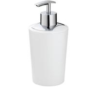 Kela Distributeur à savon Marta – Plastique 350 ml (5x5x5 cm) – Blanc et chrome