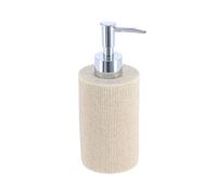 Distributeur à Savon ou Lotion en résine striée Beige Clair 300 ML - TENDANCE