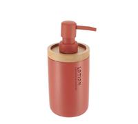 Distributeur à Savon ou Lotion en résine Terracotta et Bambou 280 ML - TENDANCE