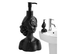 Distributeur à Savon Salle de Bain Forme de Fille aux Yeux bandés | Distributeur à Savon pour les Mains et Salle de Bain Pour Gel Douche, Shampooing, Après-Shampooing, Noir