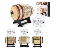 Distributeur à vin - Totally Addict - KV7166 - Tonneau en bois - Poche en aluminium - Robinet intégré