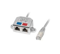 Distributeur adaptateur LAN RJ45-2xRJ45 FTP/2 appareils AD-0026-S