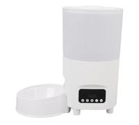 Distributeur Alimentaire pour Animaux de Compagnie, Transparent chronométré serré à étalage de Dénigrement de Déversement de congé Automatique Auto Cat Capacité Double Alimentation pour la (Version