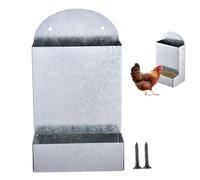 Distributeur Aliments Poules - Récipient Automatique, Dispositif Granulés | Réservoir Métallique Volaille Jardin, Accessoire Extérieur pour Élevage Canards Champêtres