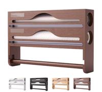 Distributeur Aluminium Et Film Alimentaire avec Porte Cuisine, Distributeur Film Alimentaire avec Coupeur, Derouleur Papier Alimentaire, Film, Alu, Papier De Cuisson