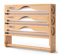 Distributeur Aluminium Et Film Alimentaire avec Porte Sopalin Cuisine, Distributeur Film Alimentaire avec Coupeur, Derouleur Papier Alimentaire Sopalain, Film, Alu, Papier De Cuisson B,Three-Gang