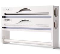 Distributeur Aluminium Et Film Alimentaire avec Porte Cuisine, Distributeur Film Alimentaire avec Coupeur, Derouleur Papier Alimentaire, Film, Alu, Papier De Cuisson C,Two-Gang