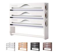 Distributeur Aluminium Et Film Alimentaire avec Porte Cuisine, Distributeur Film Alimentaire avec Coupeur, Derouleur Papier Alimentaire, Film, Alu, Papier De Cuisson