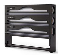 Distributeur Aluminium Et Film Alimentaire avec Porte Sopalin Cuisine, Distributeur Film Alimentaire avec Coupeur, Derouleur Papier Alimentaire Sopalain, Film, Alu, Papier De Cuisson A,Three-Gang