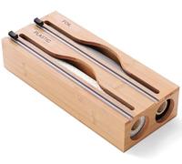 Distributeur Aluminium Et Film Alimentaire, Organisateur De Papier Ciré, Papier Aluminium, Film Adhésif Et Parchemin, Organisateur avec Coupeur Coulissant, Coupeur De Film Adhésif C,Two grids