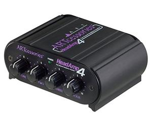 Distributeur Audio pour 4 Casques ART HeadAMP 4 - Contrôle de Volume Individuel, Connecteurs Polyvalents, Parfait pour Home-Studio et Régie Préampli casque. Applications professionnelles/domestiques