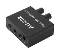 Distributeur audio stereo mixer AU 202 2 entrées 2 sorties en alliage d'aluminium 3,5 mm