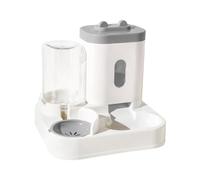 Distributeur automatique 2 en 1 pour animaux domestiques - Pour lapins et chiots - Gris - 28 x 25 x 26 cm