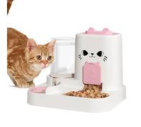 Distributeur Automatique à Croquettes Double bol grande capacité étanche | Bol d'eau automatique pour chat Pour Chats D'Intérieur Chatons Petits Animaux