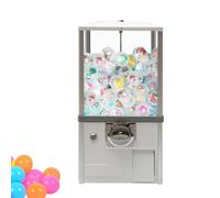 Distributeur automatique à pièce, distributeur de bonbons de comptoir avec clés, distributeur de capsules/200 boules et 100 jetons, pour magasins de jeux de détail white