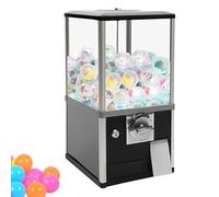 Distributeur automatique à pièce, distributeur de bonbons de comptoir avec clés, distributeur de capsules/200 boules et 100 jetons, pour magasins de jeux de détail black