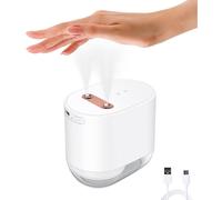 Distributeur automatique d'alcool à double trou, distributeur manuel sans contact de 100 ml, rechargeable par USB, pulvérisateur à brume nano à capteur de mouvement, stérilisateur portable pour maison