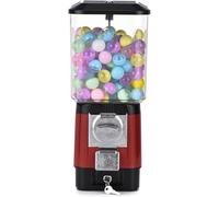 Distributeur Automatique De Bonbons, Jouet, À Pièces, avec Boules Vides Et Jetons en Acier Inoxydable, Surprises Et Souvenirs D'enfance, for Magasins De Jeux(Red)