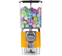 Distributeur Automatique De Bonbons, Jouet, À Pièces, avec Boules Vides Et Jetons en Acier Inoxydable, Surprises Et Souvenirs D'enfance, for Magasins De Jeux(Yellow)