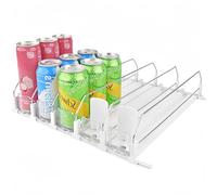 Distributeur automatique de canettes pour réfrigérateur, organisateur de boissons à poussée automatique, organisateur de canettes de soda et bière pour réfrigérateur et garde-manger, organiseurs de