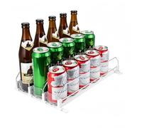 Distributeur automatique de canettes pour réfrigérateur, organisateur de boissons à pousser automatique, organisateur de canettes de bière soda pour réfrigérateur, garde-manger, organiseurs de