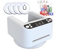 Distributeur automatique de cartes - Distributeur électrique rotatif à 360° avec boutons sans fil, batterie rechargeable de 5000 mAh pour poker, blackjack et jeux de cartes