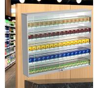 Distributeur automatique de cigarettes, étui de rangement mural verrouillable pour magasins de détail, construction en alliage d'aluminium durable