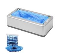 Distributeur automatique de couvre-chaussures - Couvre-chaussures portable en PVC/ABS avec 100 housses jetables - Distributeur de surchaussures hygiénique mains libres pour la maison, le bureau et la